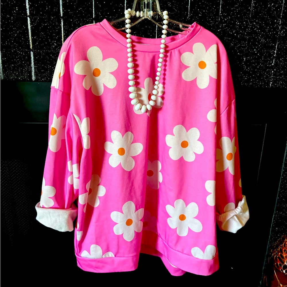 Pink Floral Kids Shirt
